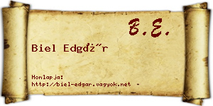 Biel Edgár névjegykártya